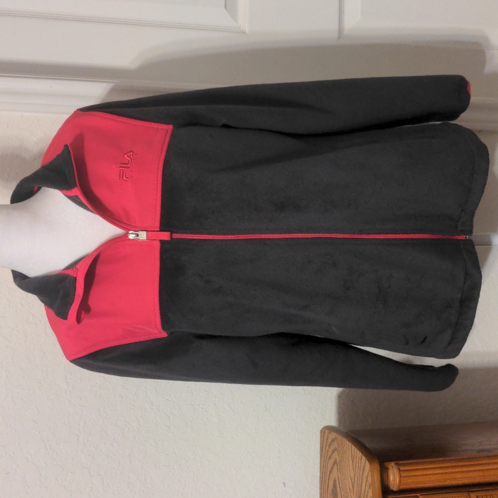 Fila Sport Women's Pink& Gray Fleece Athletic Jacket. Size S